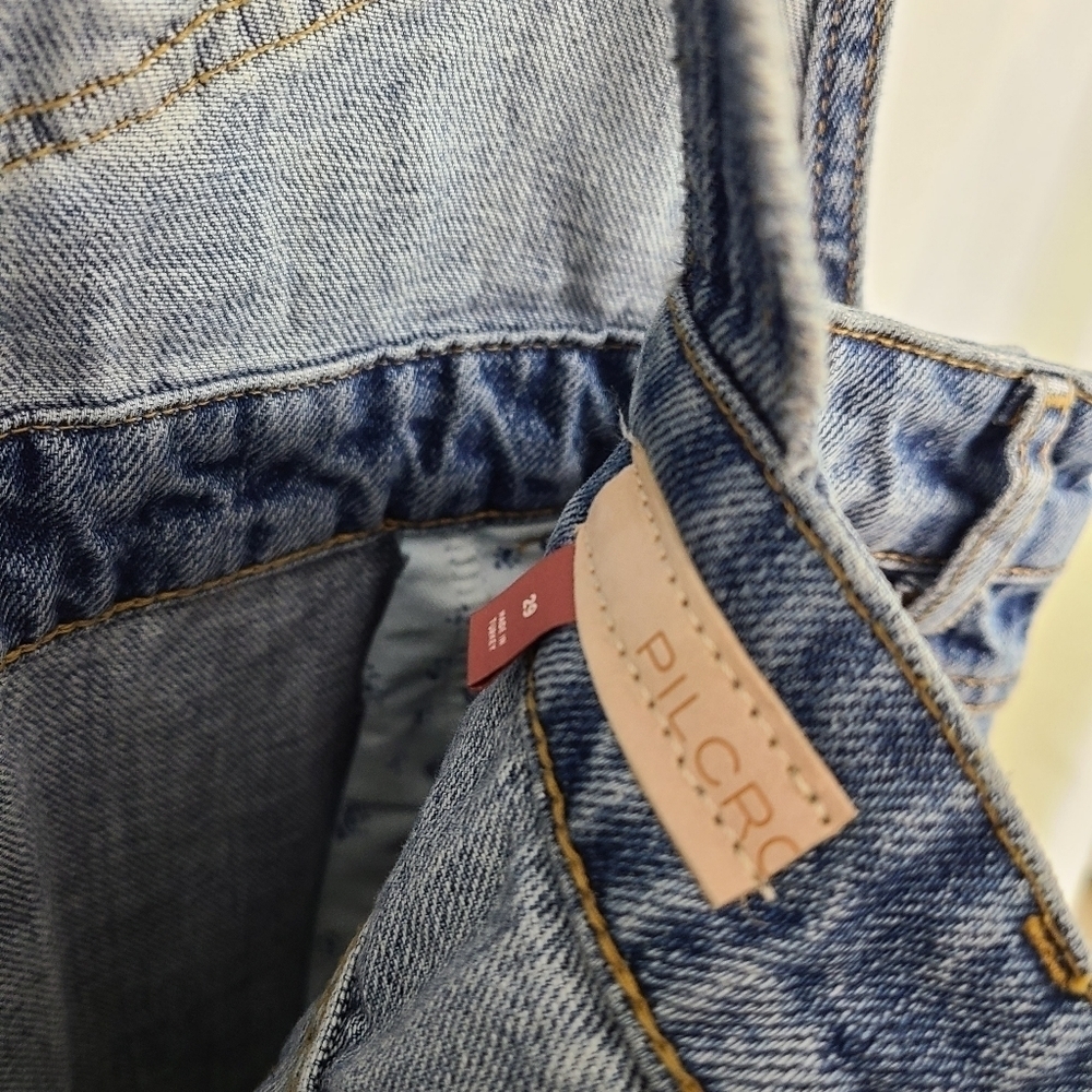 Anthropologie Pilcro denim cutoff shortalls distressed shorts Womens size 29 NEW - Picture 8 of 9